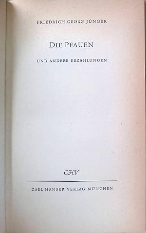 Bild des Verkufers fr Die Pfauen und andere Erzhlungen. zum Verkauf von books4less (Versandantiquariat Petra Gros GmbH & Co. KG)