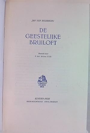 Image du vendeur pour De Geestelijke Bruiloft mis en vente par books4less (Versandantiquariat Petra Gros GmbH & Co. KG)