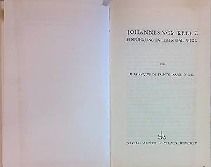 Seller image for Johannes vom Kreuz : Einfhrung in Leben u. Werk. for sale by books4less (Versandantiquariat Petra Gros GmbH & Co. KG)