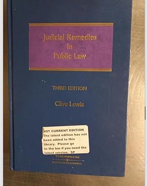 Seller image for Judicial Remedies In Public Law 3rd Ed for sale by LawBooksellers