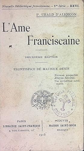 Image du vendeur pour L'Ame Franciscaine. mis en vente par books4less (Versandantiquariat Petra Gros GmbH & Co. KG)