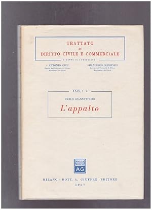 Imagen del vendedor de L'appalto Volume XXIV, t.2 Trattato di Diritto Civile e commerciale a la venta por librisaggi