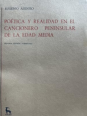 Seller image for POTICA Y REALIDAD EN EL CANCIONERO PENINSULAR DE LA EDAD MEDIA for sale by Libros Macaon