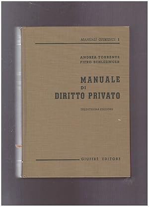 Immagine del venditore per Manuale di Diritto Privato venduto da librisaggi