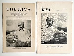 Bild des Verkufers fr Two (2) Issues of Arizona periodical The Kiva, honoring Dr. Byron Cummings: Volume 7, #7/ 8 (April-May 1942) and Volume 20, #1 (October 1954) zum Verkauf von Randall's Books