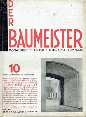 Bild des Verkufers fr Der Baumeister Monatshefte fr Baukultur und Baupraxis zum Verkauf von Versandantiquariat Funke