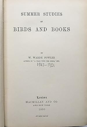 Summer Studies of Birds and Books