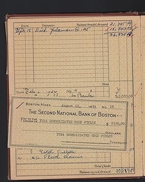 Checkbook and register: Second National Bank of Boston.