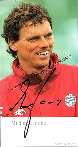 Bild des Verkufers fr Original Autogramm Michael Henke Bayern Mnchen /// Autogramm Autograph signiert signed signee zum Verkauf von Antiquariat im Kaiserviertel | Wimbauer Buchversand