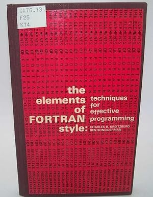 Seller image for The Elements of Fortran Style: Techniques for Effective Programming for sale by Easy Chair Books