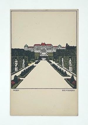 Wien Belvedere". (= Wiener Werkstätte Postkarte, Nr. 136).