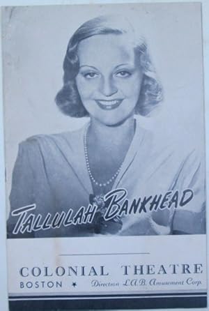 Tallulah Bankhead in Noel Coward's "Private Lives." Beginning July 22, 1946. Colonial Theatre, Bo...