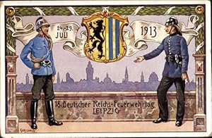 Wappen Künstler Ansichtskarte / Postkarte Gottschalg, Leipzig in Sachsen, 18. Deutscher Reichs Fe...