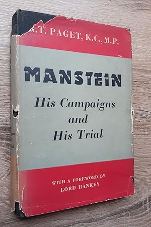 Image du vendeur pour Manstein: His Campaigns and His Trial mis en vente par GN Books and Prints