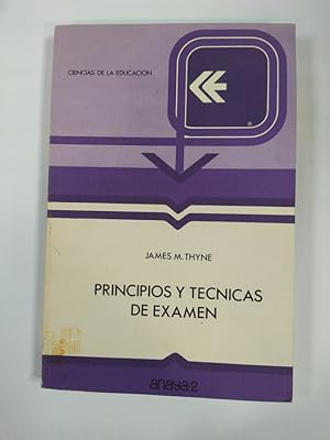 Seller image for PRINCIPIOS Y TCNICAS DE EXMEN. for sale by TraperaDeKlaus