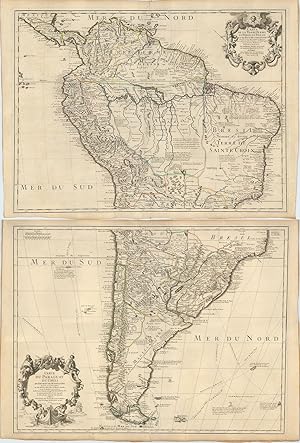 (South America). Carte de la Terre Ferme du Perou, du Perou, Du Bresil, et du Pays des Amazons, d...