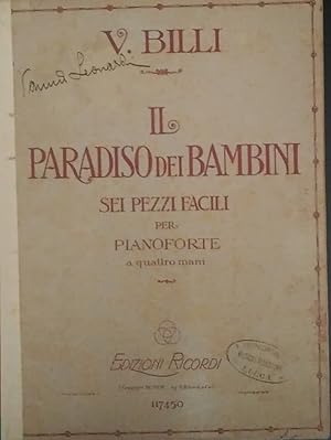 Il paradiso dei bambini. Sei pezzi facili per pianoforte a quattro mani