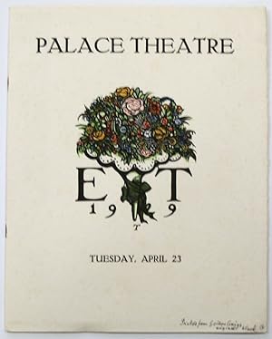 Palace Theatre: The Ellen Terry Memorial Fund: Tuesday, April 23rd, 1929