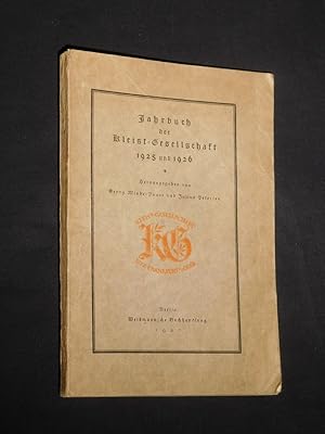 Bild des Verkufers fr Jahrbuch der Kleist-Gesellschaft 1925 und 1926. Herausgegeben von Georg Minde-Pouet und Julius Petersen (= Schriften der Kleist-Gesellschaft, Bd. 7 und 8) zum Verkauf von Fast alles Theater! Antiquariat fr die darstellenden Knste