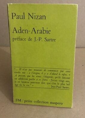Bild des Verkufers fr Aden-arabie / prface de jean paul Sartre zum Verkauf von librairie philippe arnaiz