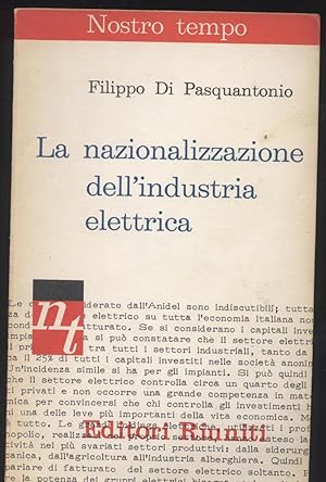Imagen del vendedor de La nazionalizzazione dell'industria elettrica a la venta por Studio bibliografico Faita