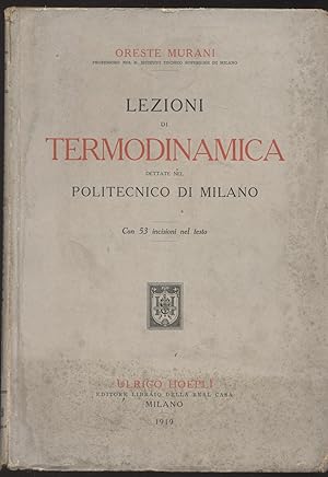 Imagen del vendedor de Lezioni di termodinamica dettate nel Politecnico di Milano a la venta por Studio bibliografico Faita