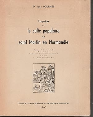 Seller image for Enqute sur le culte populaire de Saint Martin en Normandie. for sale by Librairie Franoise Causse