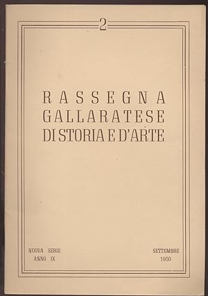 Rassegna gallaratese di storia e d'arte - 1950 Settembre -Anno IX - N. 2