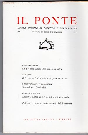Il Ponte Rivista di dibattito politico e culturale fondata da Pietro Calamandrei - Annata 1964 co...