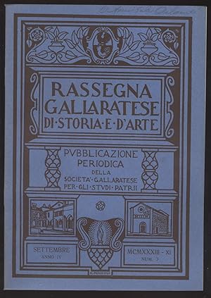 Rassegna gallaratese di storia e d'arte - 1933 Settembre -Anno IV - N. 3