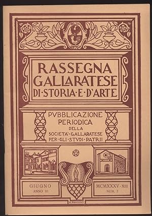 Rassegna gallaratese di storia e d'arte - 1935 Giugno -Anno VI - N. 2