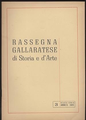 Rassegna gallaratese di storia e d'arte - 1951 Settembre -Anno X - N. 3