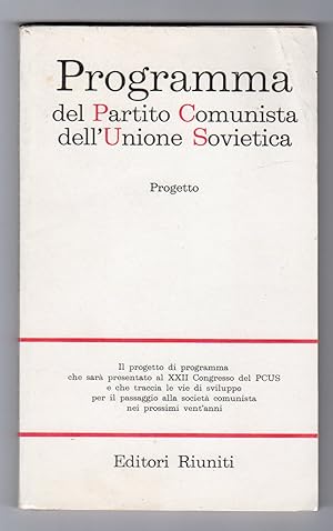 Programma del Partito Comunista dell'Unione Sovietica Progetto