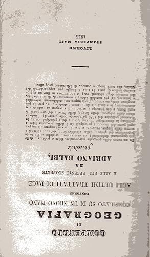 Compendio di geografia compilato su di un nuovo piano conforme agli ultimi trattati di pace e all...