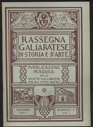 Rassegna gallaratese di storia e d'arte - 1931 Dicembre -Anno II - N. 4