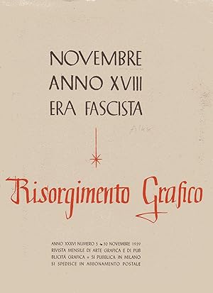 Il risorgimento grafico - anno XXXVI - numero 5 - 30 novembre 1939