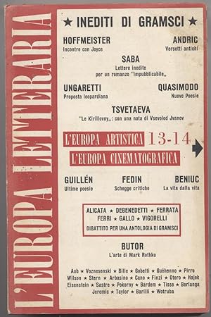 Imagen del vendedor de l'Europa letteraria - Rivista bimestrale febbraio-aprile 1962 Anno II n. 13-14 a la venta por Studio bibliografico Faita