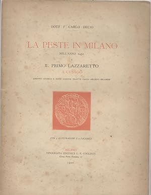 La peste in Milano nell'anno 1451 e il primo lazzaretto a Cusago