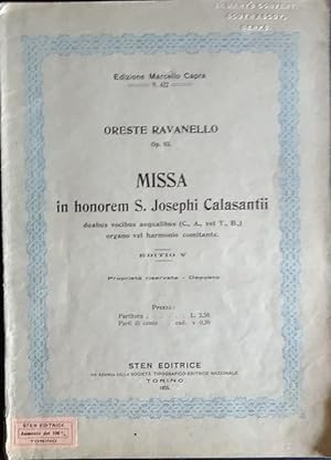 Immagine del venditore per Missa in honorem S. Josephi Calasantii venduto da librisaggi