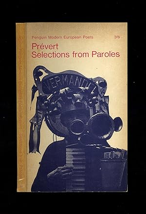 Seller image for SELECTIONS FROM PAROLES (Penguin Modern European Poets - Cat. D84 - Paperback Original) for sale by Orlando Booksellers