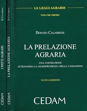 Immagine del venditore per Le leggi agrarie: La prelazione agraria-I patti agrari 2voll. venduto da Biblioteca di Babele