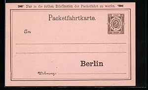 Ansichtskarte Berlin, Packetfahrkarte, Private Stadtpost von 1889