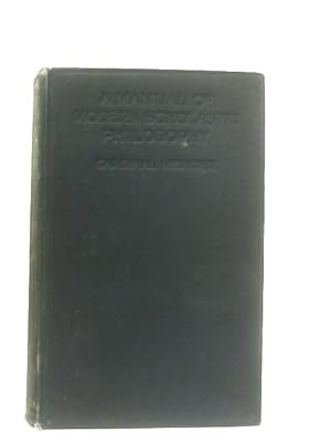 Bild des Verkufers fr A Manual of Modern Scholastic Philosophy Vol. II zum Verkauf von World of Rare Books
