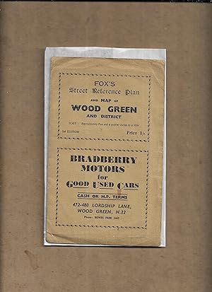 Seller image for Fox's Map and Street Reference Key. Wood Green & adjoining district. (Scale, approximately 5 1/4 inches to a mile). for sale by Gwyn Tudur Davies