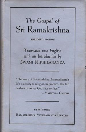 Imagen del vendedor de THE GOSPEL OF SRI RAMAKRISHNA.: Abridged Edition a la venta por By The Way Books