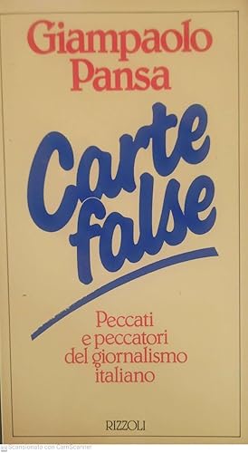 Seller image for Carte false for sale by librisaggi