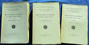 INSTITUTIONES LITURGICAE DE RITIBUS ORIENTALIBUS TOMUS II-III-APPENDIX