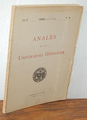 Image du vendeur pour ANALES DE LA UNIVERSIDAD HISPALENSE. Ao II. 1939, N. III mis en vente par EL RINCN ESCRITO