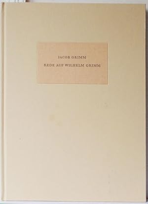 Image du vendeur pour Rede auf Wilhelm Grimm - Zur Rede auf Wilhelm Grimm mis en vente par Antiquariat Zinnober