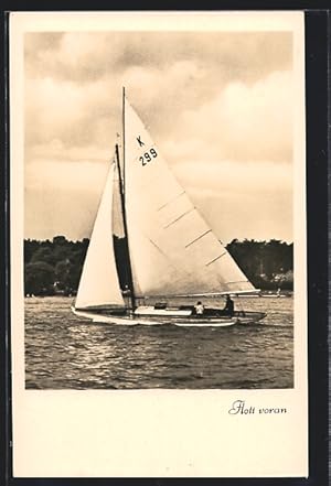 Ansichtskarte Segelboot auf dem Wasser